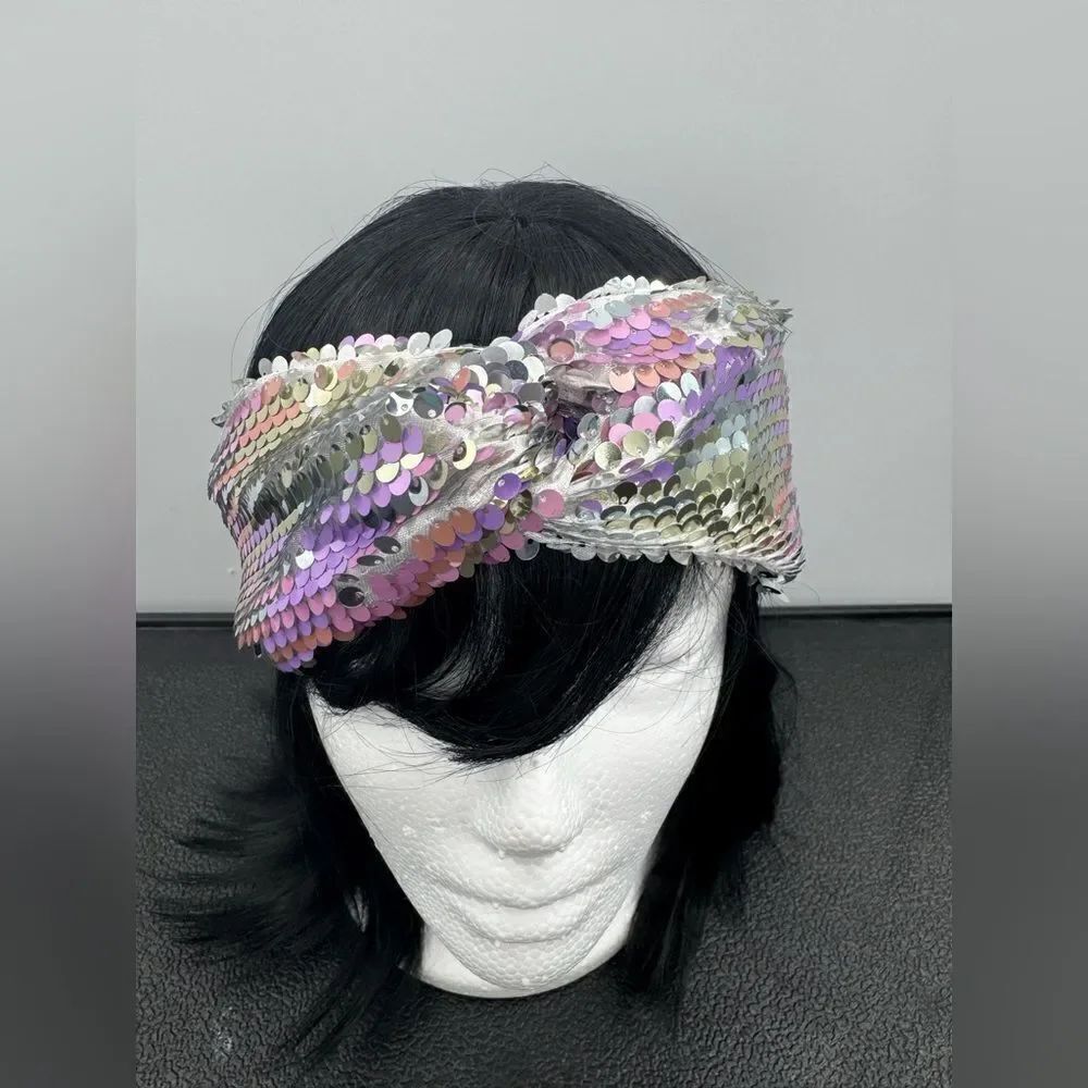 3/$20 Cara New York Sequence Purple Pink Silver Headband